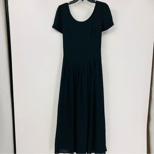 Donna Ricco Green Long Midi Big Tie Dress Size 4